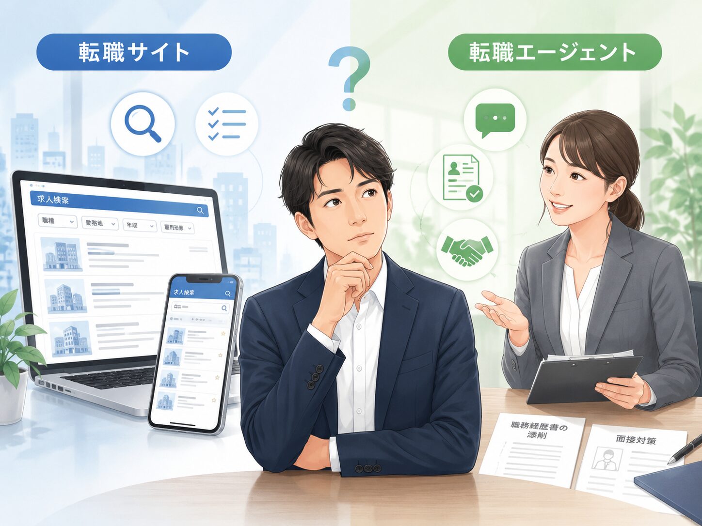 転職サイトと転職エージェントの違いをわかりやすく解説